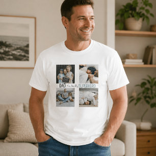 Modern Dad Superhero Family Photo T-Shirt
