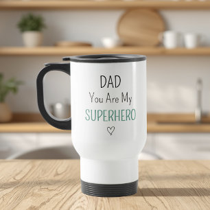 Modern Dad Superhero Photo Travel Mug
