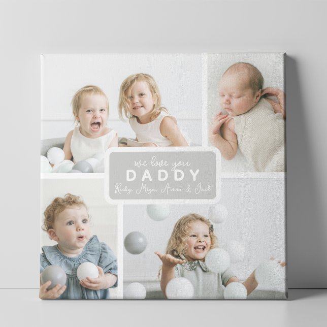 Modern Daddy 4 Photo Grey Plaque (Creator Uploaded)