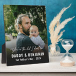 Modern Daddy and Baby 1st Fathers Day Photo Plaque<br><div class="desc">Celebrate their unforgettable first Father’s Day with this modern Daddy and Baby Photo Plaque. Featuring a cherished photo, baby’s name, and a clean, stylish layout, this keepsake captures the love and bond of their first year together. A meaningful gift that brings smiles for years to come—perfect for his desk, shelf,...</div>