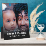 Modern Daddy and Baby 1st Fathers Day Photo Plaque<br><div class="desc">Celebrate their unforgettable first Father’s Day with this modern Daddy and Baby Photo Plaque. Featuring a cherished photo, baby’s name, and a clean, stylish layout, this keepsake captures the love and bond of their first year together. A meaningful gift that brings smiles for years to come—perfect for his desk, shelf,...</div>