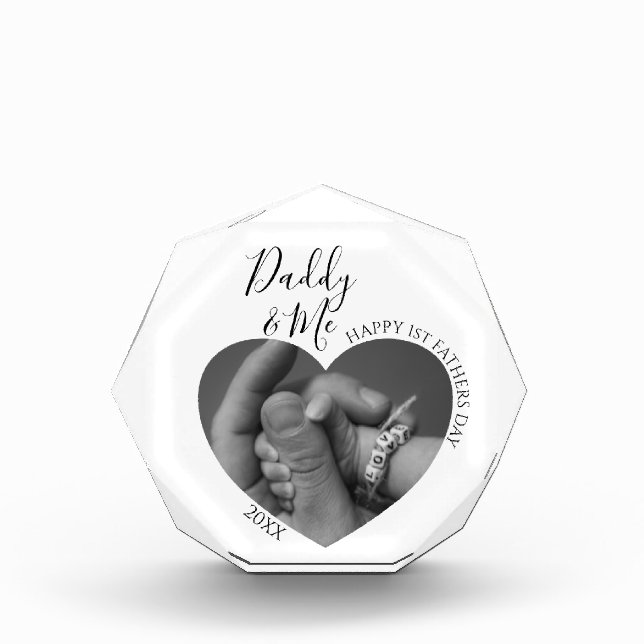 Modern Daddy & Me | Heart Photo  (Front)