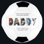Modern DADDY Photo Collage Chic Happy Father's Day Soccer Ball<br><div class="desc">Modern DADDY Photo Collage Chic Happy Father's Day Soccer Ball</div>
