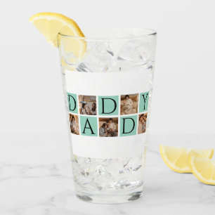 Modern Daddy Photo Collage - Custom Father's Day Glass