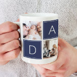 Modern Daddy Photo Collage Custom Giant Coffee Mug<br><div class="desc">Customise this mug with your own photos and give it as a gift!!</div>