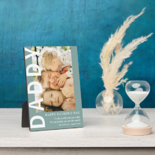 Modern DADDY Photo & Quote Father's Day Plaque
