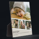 Modern Daddy Photo Strip Collage Plaque<br><div class="desc">Surprise Dad with a modern photo collage plaque that showcases your favourite memories in a sleek strip layered over a larger photograph. Personalise with custom text for a one-of-a-kind Father's Day or birthday gift he will cherish. Shop now to give Dad a keepsake smile this year.</div>