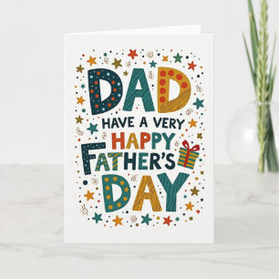 Modern Dads Day Graphic Card