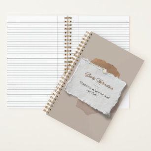 Modern Daily Motivation Soft Mocha Mist  Notebook