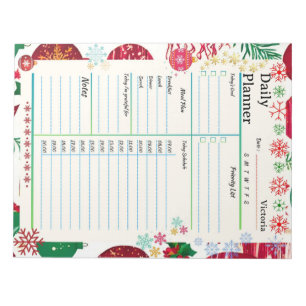 Modern Daily Planner 2026 Christmas Themed Notepad