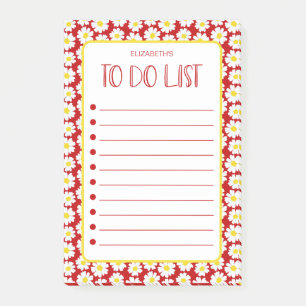 Modern Daisies To Do List Post-it Notes