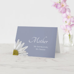 Modern Daisy Mother's Day Simple Purple Card