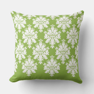 Modern Damask Pattern Pillow Green 3 - CH9