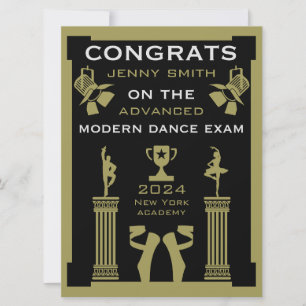  Modern Dance Congratulations Card