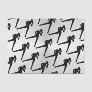 Modern Dance Silver Tissue Paper