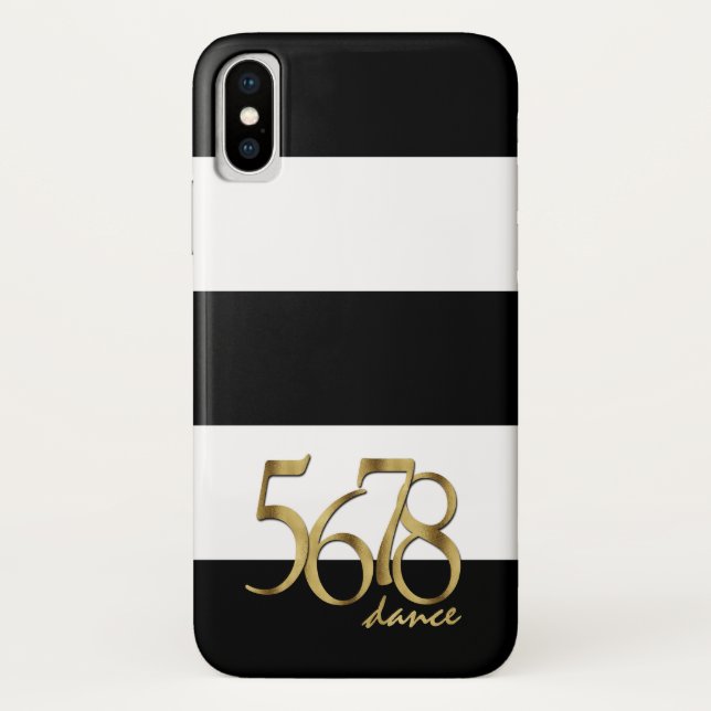 Modern Dance Tempo Count and Stripes Pattern Case-Mate iPhone Case (Back)