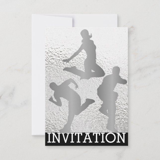Modern Dancer Hip Hop Urban Club Vip Invitation (Front)