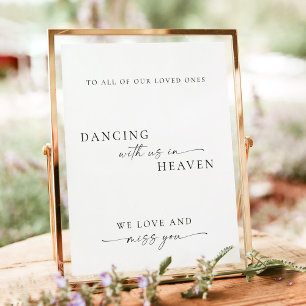 Modern Dancing In Heaven Wedding Memorial Poster