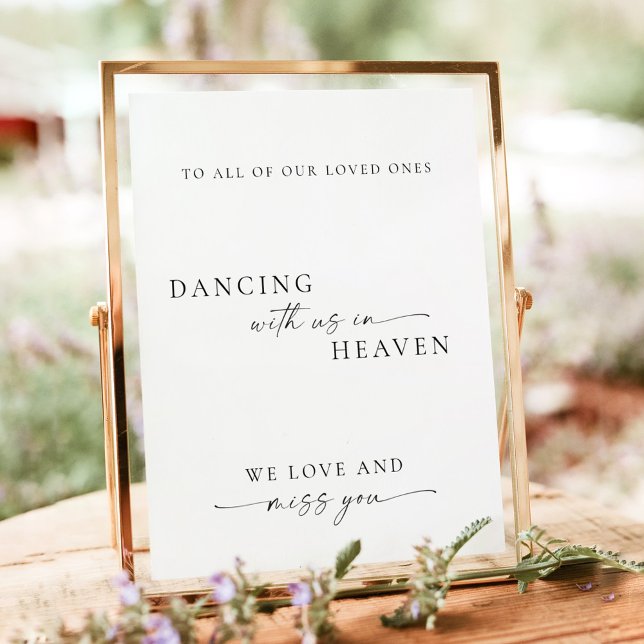 Modern Dancing In Heaven Wedding Memorial Poster (Creator Uploaded)