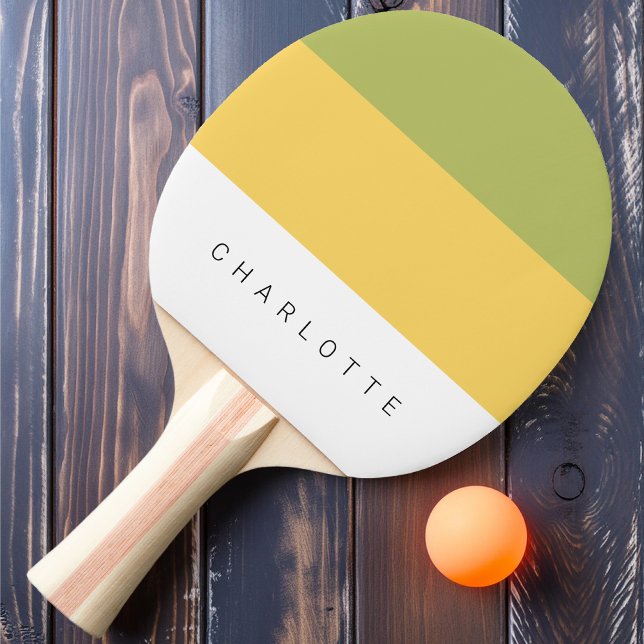 Modern Dandelion Three-Tone with Name Ping Pong Paddle (Creator Uploaded)