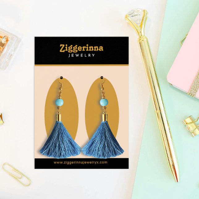 Modern Dangle Earrings Jewellery Display Card (Creator Uploaded)
