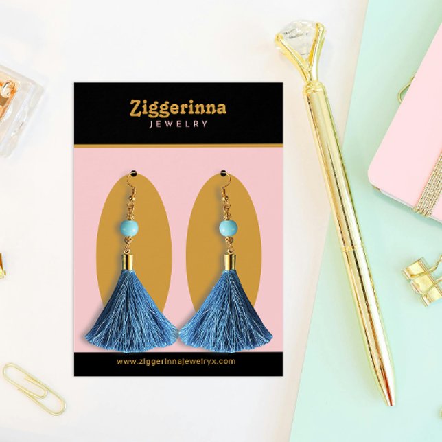 Modern Dangle Earrings Jewellery Display Card (Creator Uploaded)