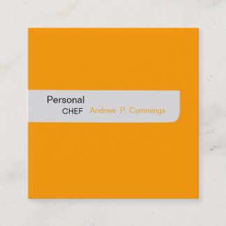 Modern Daring Gold Designs Plain Simple Chef Square Business Card