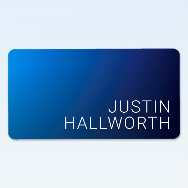 Modern Dark Blue Gradient & Minimal Editable Text Label (Creator Uploaded)