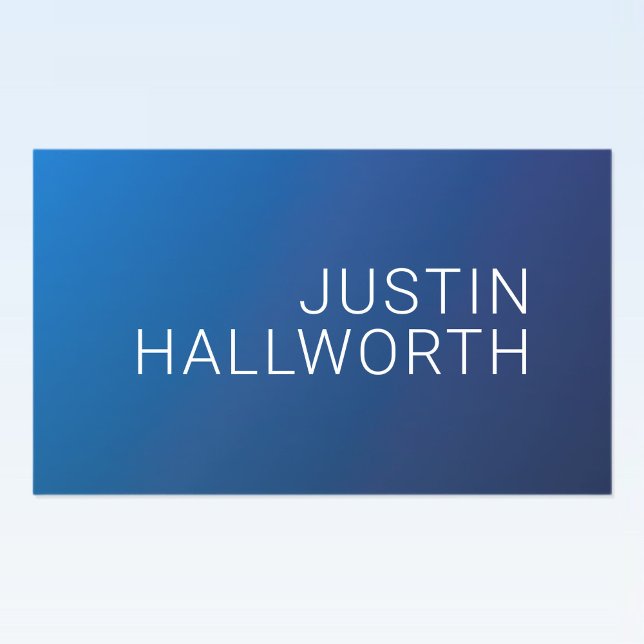 Modern Dark Blue Gradient & Minimal Editable Text Rectangular Sticker (Creator Uploaded)