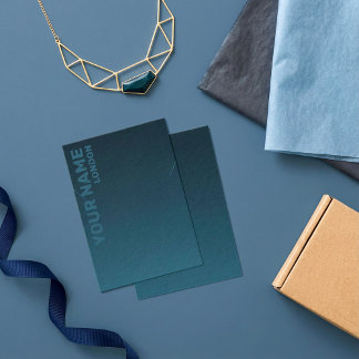 Modern dark blue gradient necklace display card