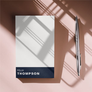 Modern Dark Blue & White Smoke Professional Post-it Notes