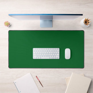 Modern Dark Forest Green Solid Colour  Desk Mat