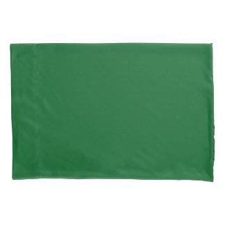 Modern Dark Forest Green Solid Colour  Pillowcase