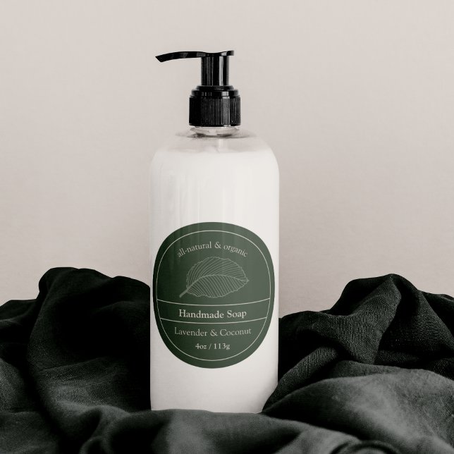 Modern Dark Green Logo Product Label (Creator Uploaded)