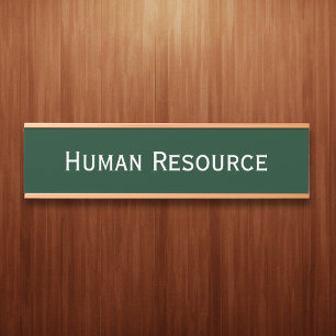 Modern Dark Green Office Room Department Name Door Sign