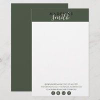 Modern Dark Green Script