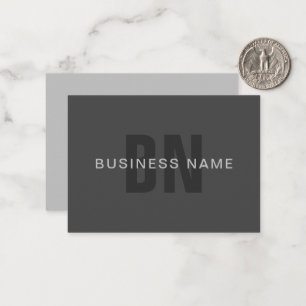 Modern Dark Grey Editable Monogram Design Template