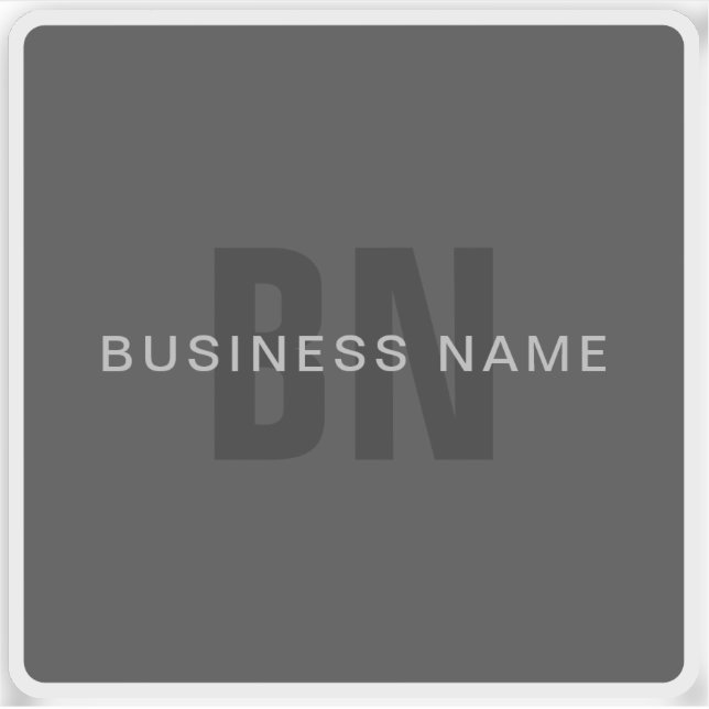 Modern Dark Grey Editable Monogram Design Template (Front)