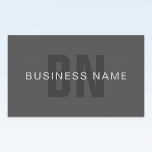 Modern Dark Grey Editable Monogram Design Template Rectangular Sticker