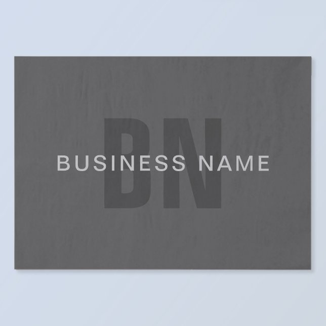 Modern Dark Grey Editable Monogram Design Template Tissue Paper (Creator Uploaded)