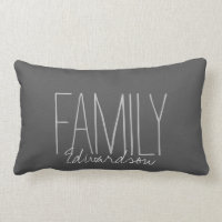 Modern dark grey family name Family