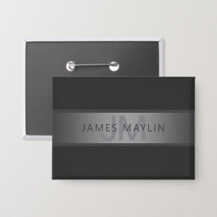 Modern Dark Grey Gradient Name or Business Name 