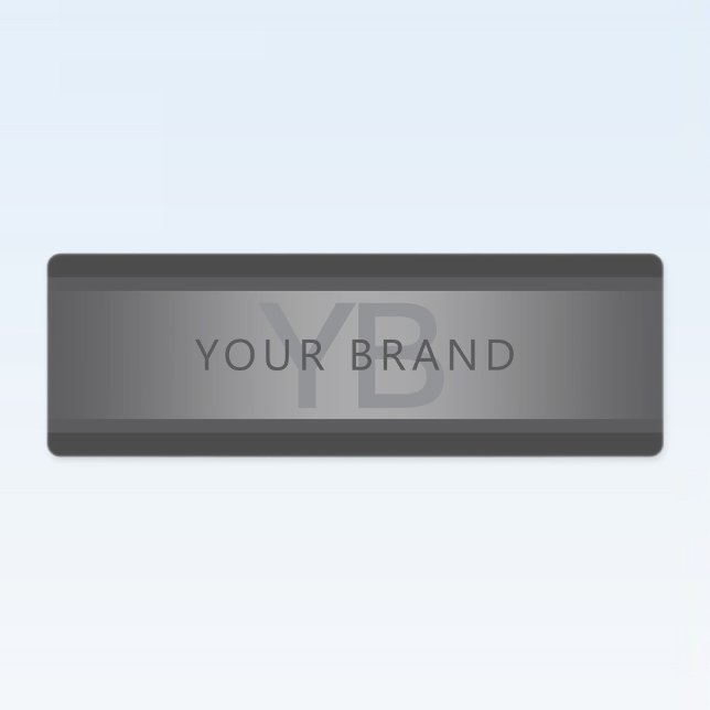 Modern Dark Grey Gradient Name or Business Name  (Creator Uploaded)