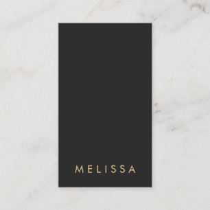 Modern dark grey minimalist vertical business card