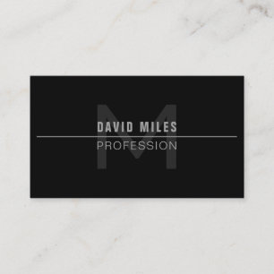 Modern Dark Grey Professional Name  Business Card