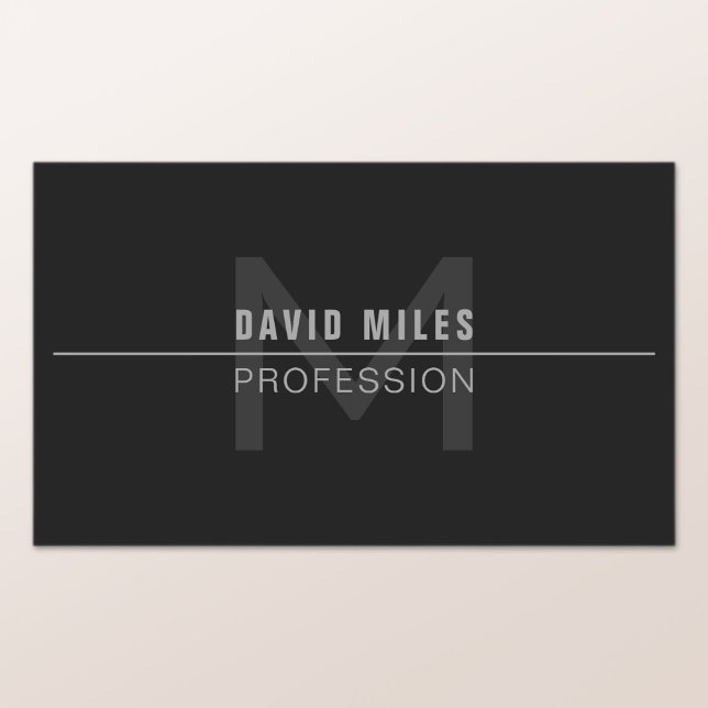 Modern Dark Grey Professional Name  Rectangular Sticker (Creator Uploaded)