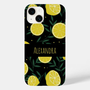 Modern Dark Personalised Fruit Summer Pattern Case-Mate iPhone 14 Case