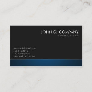 Modern Dark Professional Business Card - Blue