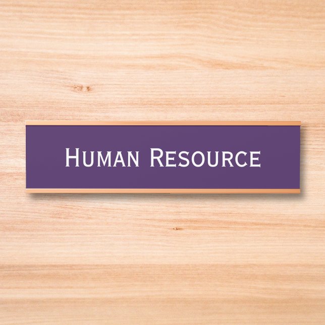 Modern Dark Purple Office Room Department Name Door Sign (Modern Dark Purple Office Room Department Name Door Sign)