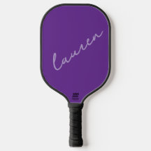 Modern Dark Purple Pink Script Name